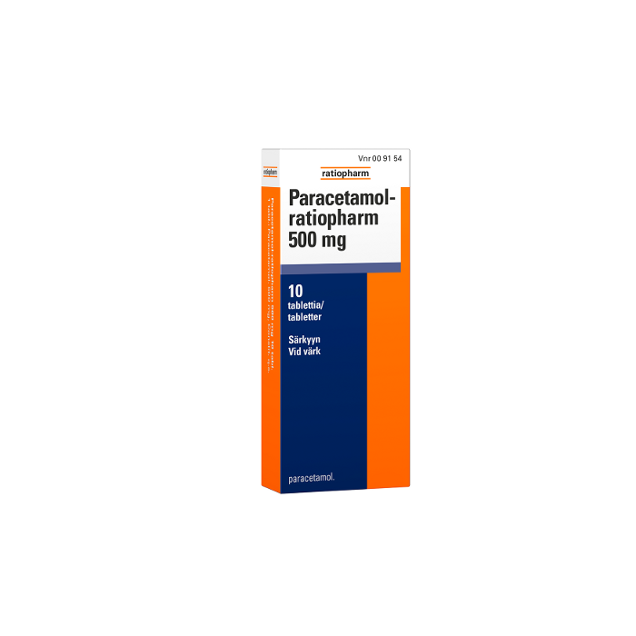 PARACETAMOL-RATIOPHARM tabletti 500 mg 10 fol kuva 2