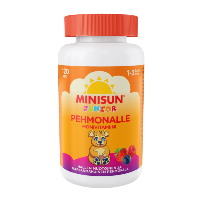 Minisun Monivitamiini Pehmonalle Marjaisa jr 120 kpl kuva 2