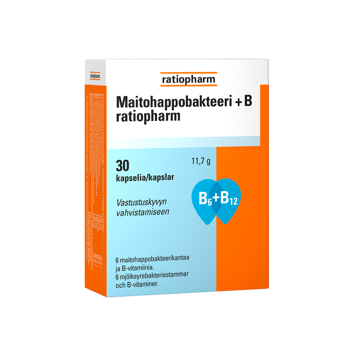 Maitohappobakteeri + B ratiopharm 30 kaps kuva 2