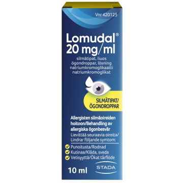 LOMUDAL silmätipat, liuos 20 mg/ml 10 ml