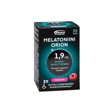 Melatoniini Orion 1,9 mg vadelma suussa hajoava tabletti 30 tabl