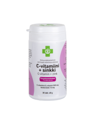 APTEEKKI C-vitamiini + Sinkki imeskely/purutabletti 30 kpl