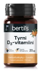 bertils Tyrni D-vitamiini 20 mikrog 100 tabl