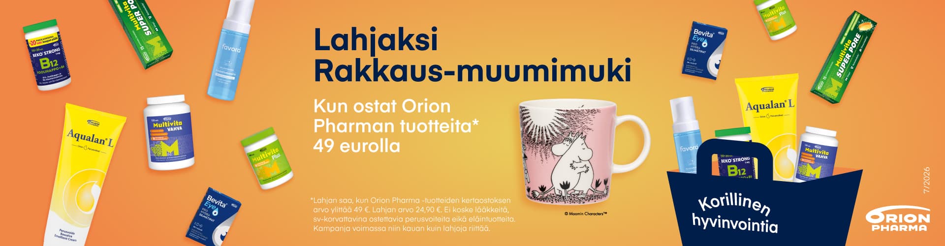 orionin korillinen hyvinvointia -kampanja