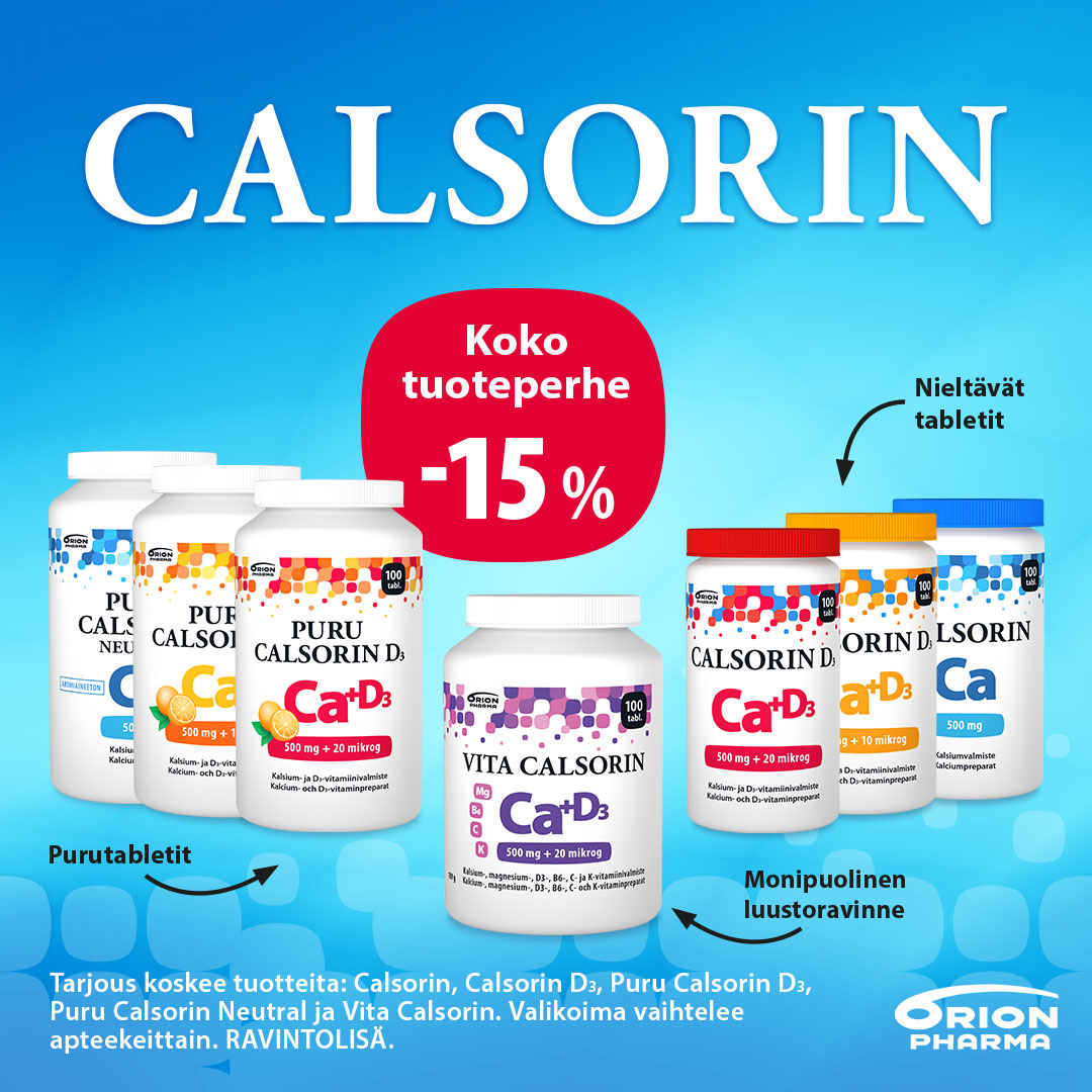 Calsorin tuotteet -15%