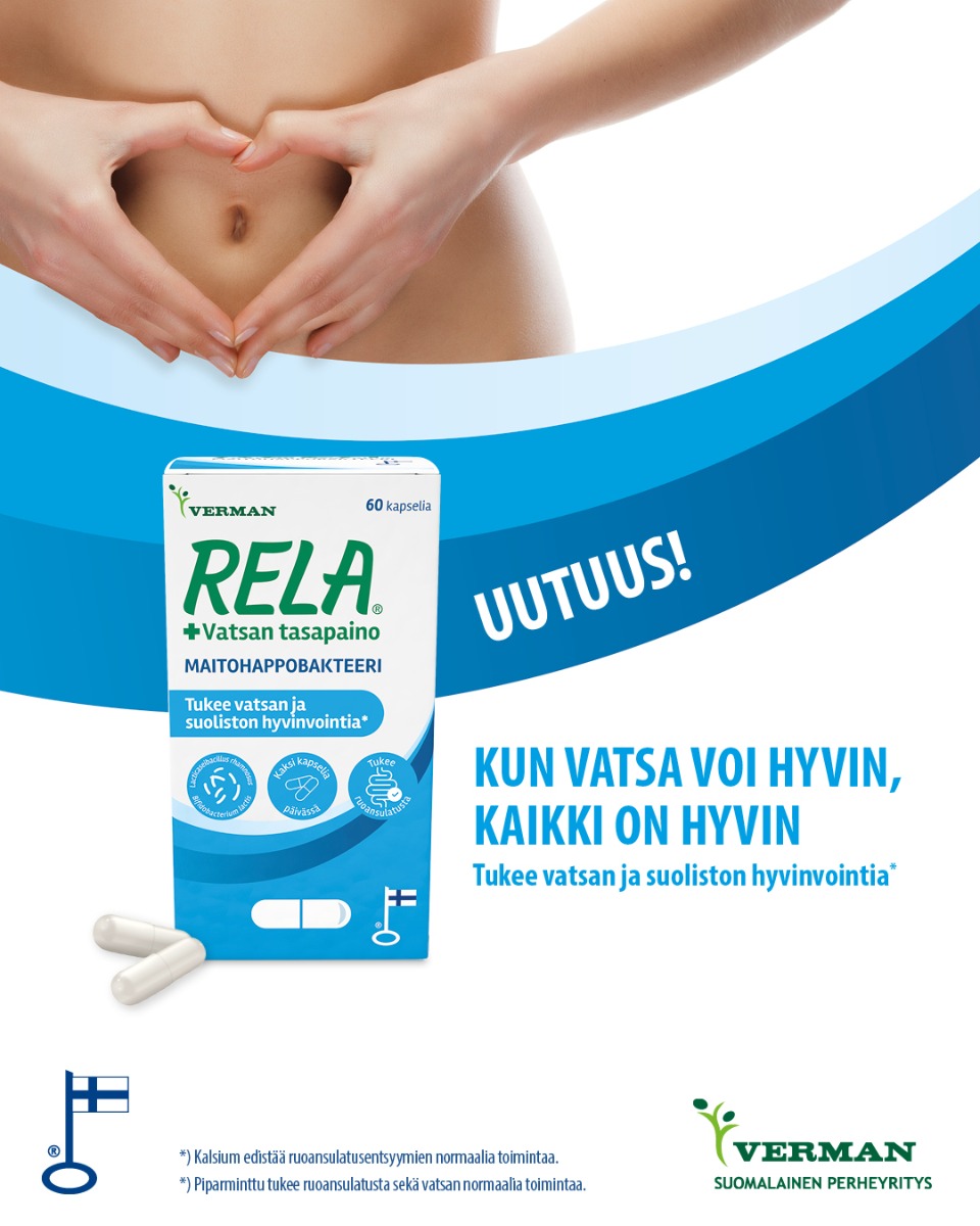 rela+vatsan tasapaino uutuustuote