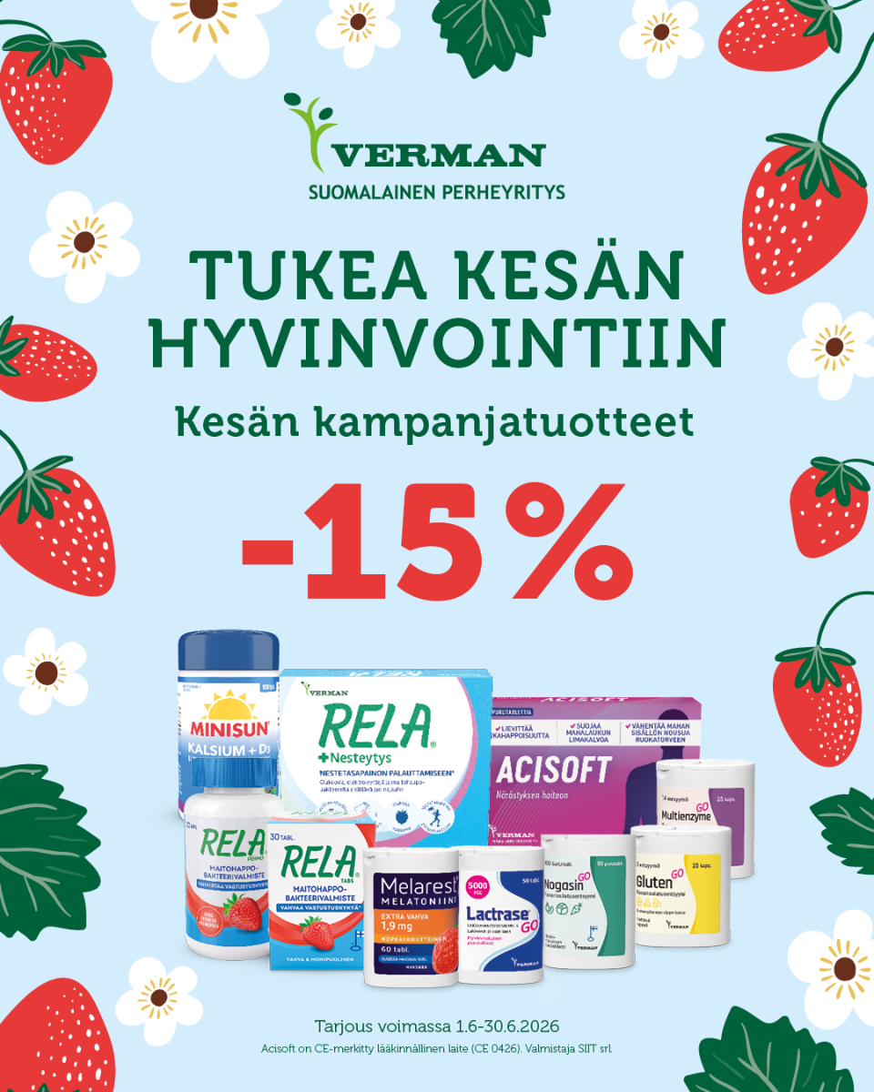 vermanin kesäkampanjatuotteet -15%