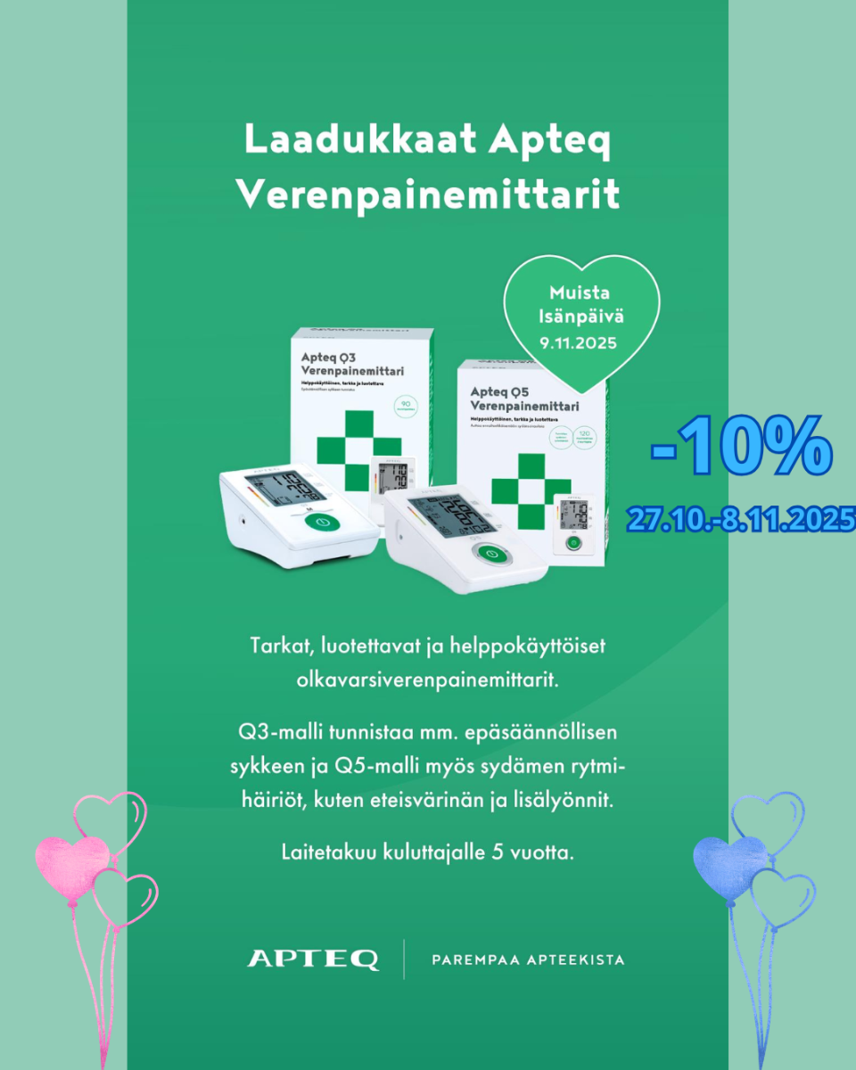 apteq verenpainemittarit isänpäivätarjouksessa